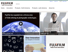 Tablet Screenshot of fujifilmamericas.com